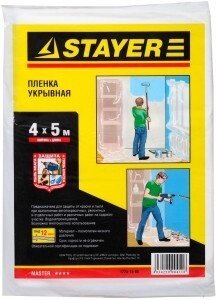 Пленка STAYER "MASTER" защитная укрывочная, HDPE, 12 мкм, 4 х 12,5 м от компании "LaROCHE Construction Services" строительная компания - фото 1