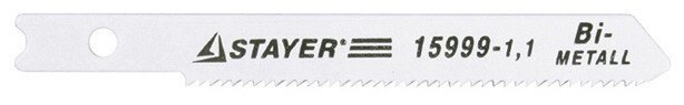 Полотна STAYER "PROFI" для эл/лобзика, Bi-Metall, по металлу (0,5-1,5мм), US-хвост., шаг 1,1мм, 50мм, 3шт от компании "LaROCHE Construction Services" строительная компания - фото 1