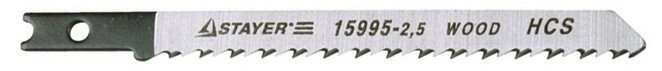 Полотна STAYER "PROFI" для эл/лобзика, HCS, по дереву, ДСП, ДВП, US-хвост., шаг 2,5мм, 75мм, 3шт от компании "LaROCHE Construction Services" строительная компания - фото 1