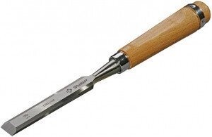 Стамеска-долото ЗУБР "ЭКСПЕРТ" с деревянной ручкой, хромованадиевая, 14мм от компании "LaROCHE Construction Services" строительная компания - фото 1