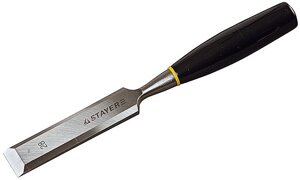 Стамеска STAYER "STANDARD"ЕВРО" плоская с пластмассовой ручкой, 6мм