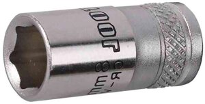 Торцовая головка kraftool "industrie qualitat", cr-V, FLANK, хромосатинированная, 1/4", 10 мм