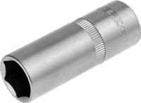 Торцовая головка ЗУБР "МАСТЕР" свечная с резиновой вставкой (1/2"Cr-V, FLANK, хроматированное покрытие 16мм