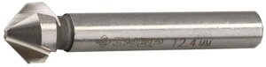 Зенкер ЗУБР "ЭКСПЕРТ" конусный с 3-я реж. кромками, d 16,5х60мм, цилиндрич. хвостовик d10мм, для раззенковки М8