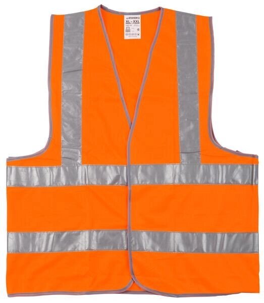 Жилет STAYER "MASTER" флуоресцентный, оранжевый, размер XXL (52-54) от компании "LaROCHE Construction Services" строительная компания - фото 1