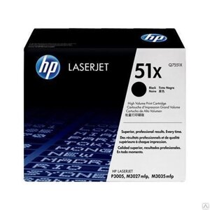 Картридж HP Q7551X для LaserJet P3005/M3035mfp/M3027mfp, ориинал