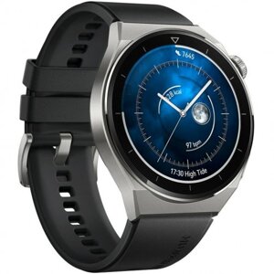 Смарт-часы Huawei Watch GT3 Pro 46mm Black Fluoroelastomer Strap (Watch GT3 Pro 46mm Black Fluoroelastomer Алматы,