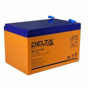 Сменные аккумуляторы АКБ для ИБП Delta Battery HR 12-51W 12V12Ah (HR 12-51 W) Алматы, Астана