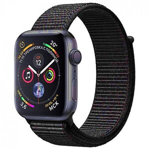 Смарт-часы Apple Watch Series 4, 40mm Space Gray Aluminium Case with Black Sport Loop, MU672)