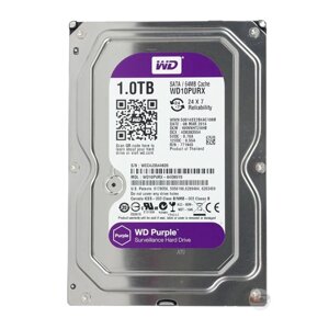Жесткий диск для видеонаблюдения HDD 1Tb Western Digital Purple WD10PURX