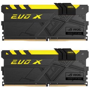 Оперативная память EVO X ROG SERIES 16GB Kit (2x8GB) GEIL DDR4 PC4-24000 3000MHz (GREXR416GB3000C15ADC)