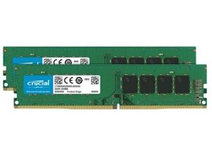 Оперативная память DDR4 2666MHz Crucial 16Gb Kit (2 x 8GB) UDIMM PC4-21300 CL=19 NON-ECC 1.2V (CT2K8G4DFS8266)