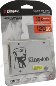 SSD-накопитель kingston UV400 120gb, 2.5", 7mm, SATA-III 6gb/s, TLC, SUV400S37/120G