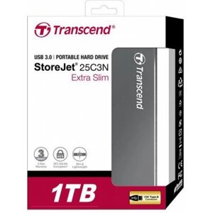 Внешний жесткий диск 2,5 1TB Transcend TS1TSJ25C3N