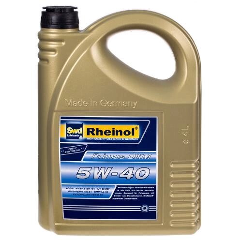 Swd. Rheinol Primus DXM 5W-40- малозольное синтетическое моторное масло - характеристики