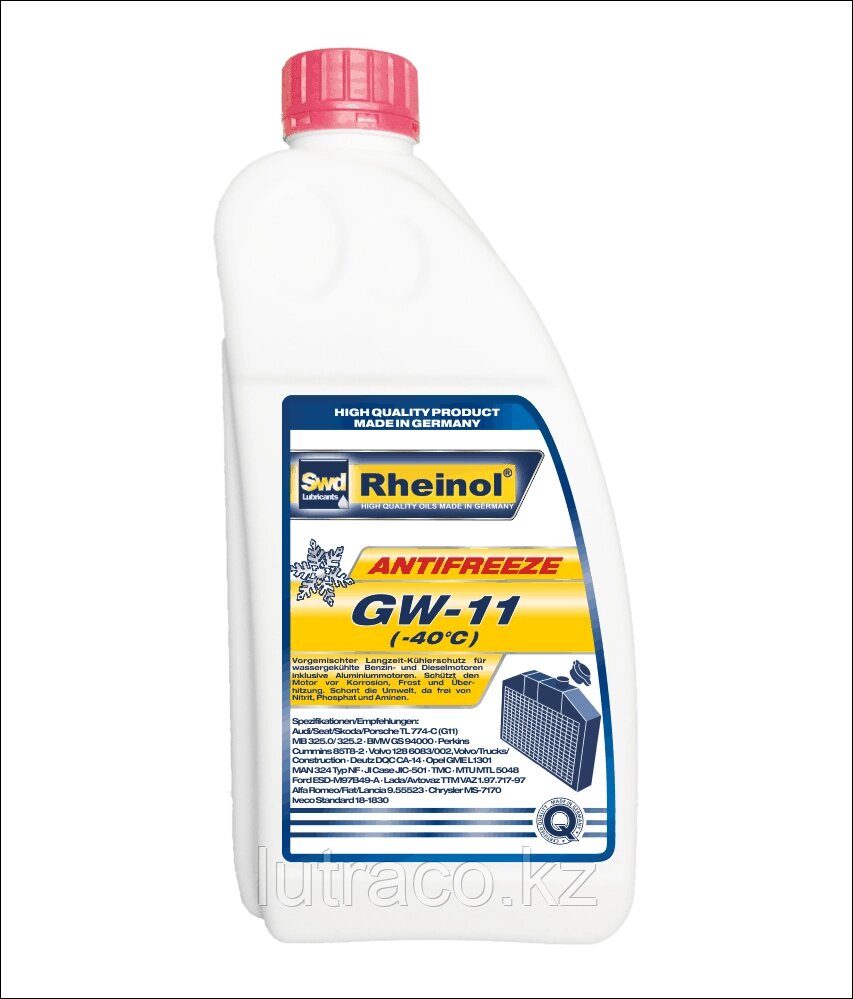 SwdRheinol Antifreeze GW-11 - Антифриз концентрат G11 1.5 кг от компании Смазочные материалы  «SwdRheinol»  в Казахстане - фото 1