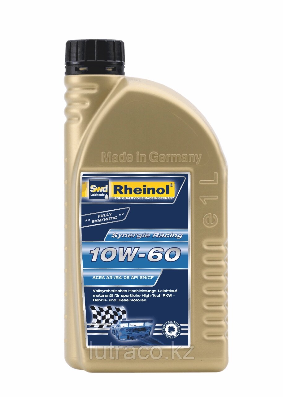 SwdRheinol Synergie Racing 10W-60  - Синтетическое  моторное масло 1 литр от компании Смазочные материалы  «SwdRheinol»  в Казахстане - фото 1