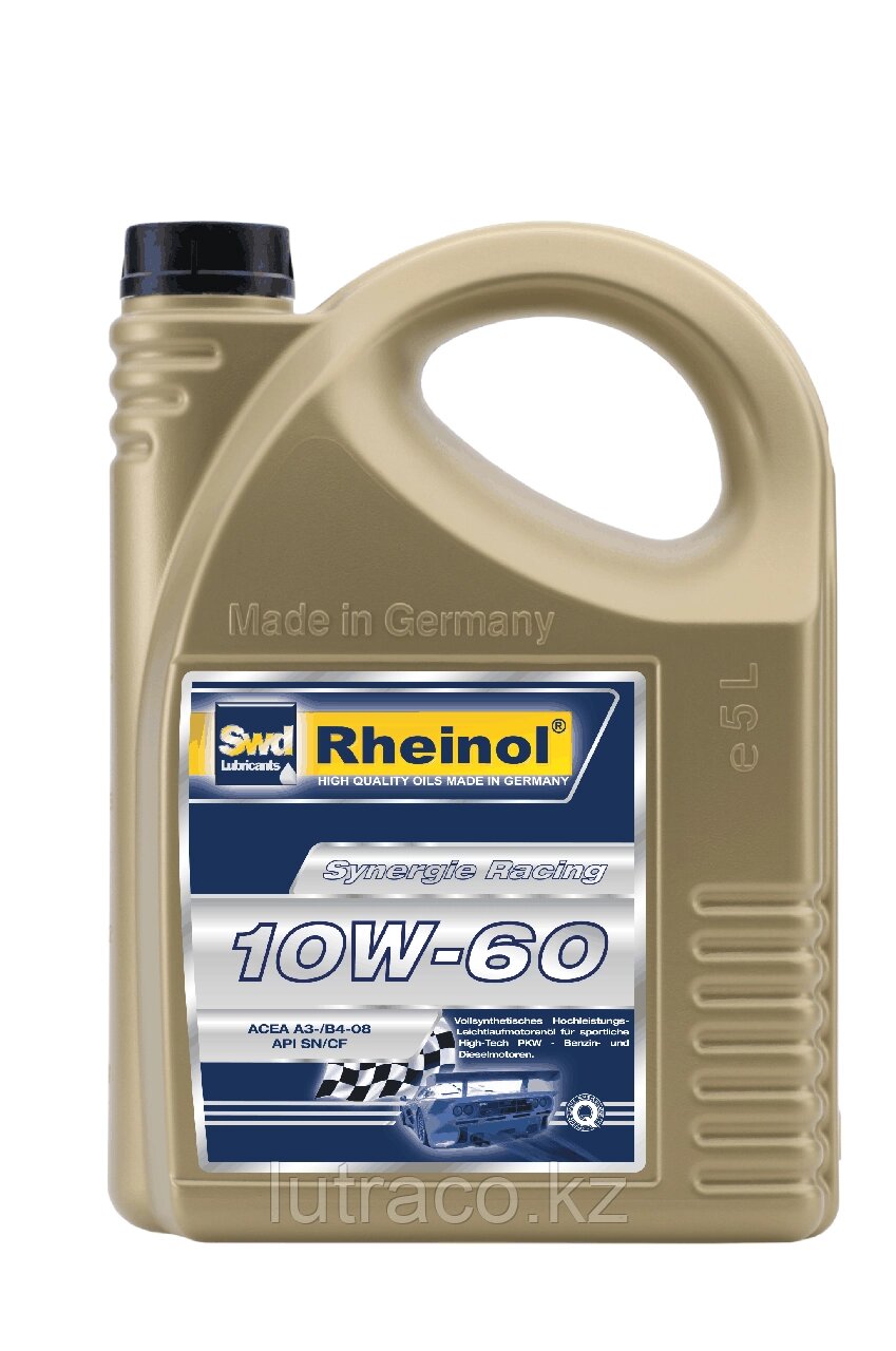 SwdRheinol Synergie Racing 10W-60  - Синтетическое  моторное масло 5 литров от компании Смазочные материалы  «SwdRheinol»  в Казахстане - фото 1