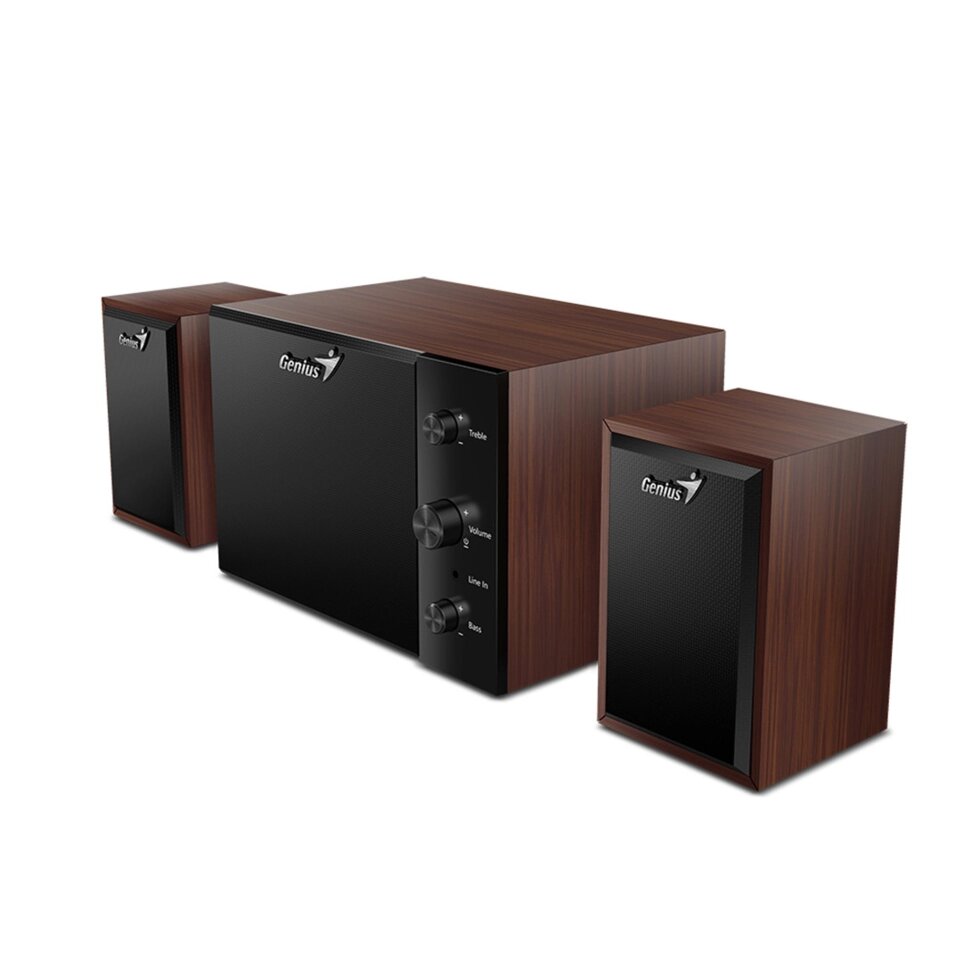 Акустическая система Genius SW-2.1 350 Brown от компании МИР ДОМА - фото 1