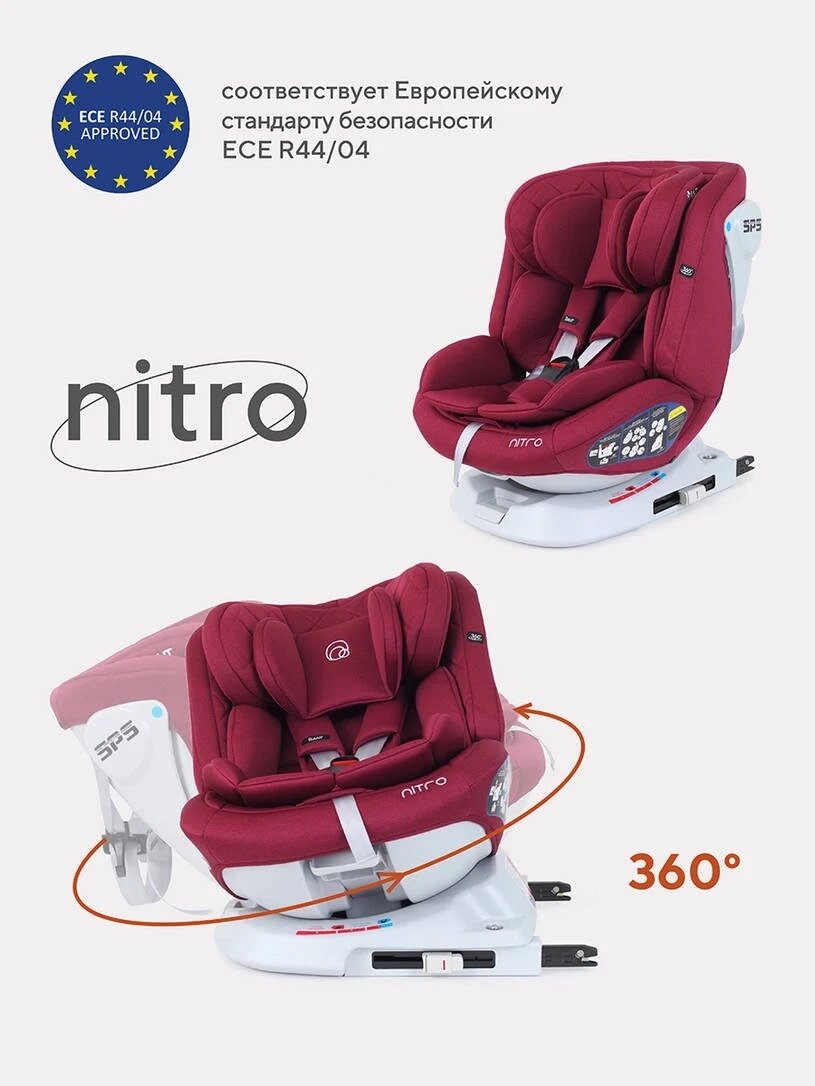 Автокресло Rant Nitro Isofix (0-12 лет), красный от компании МИР ДОМА - фото 1