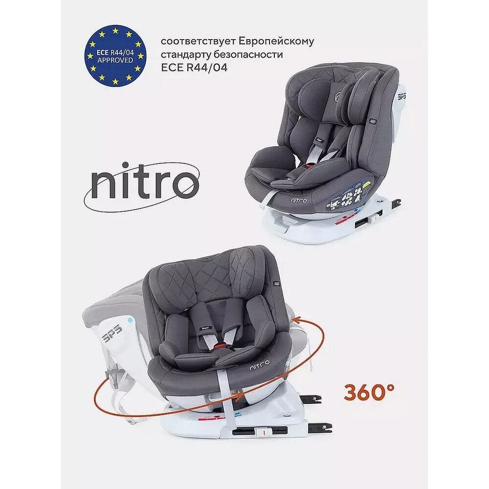 Автокресло Rant Nitro Isofix (0-12 лет), серый от компании МИР ДОМА - фото 1