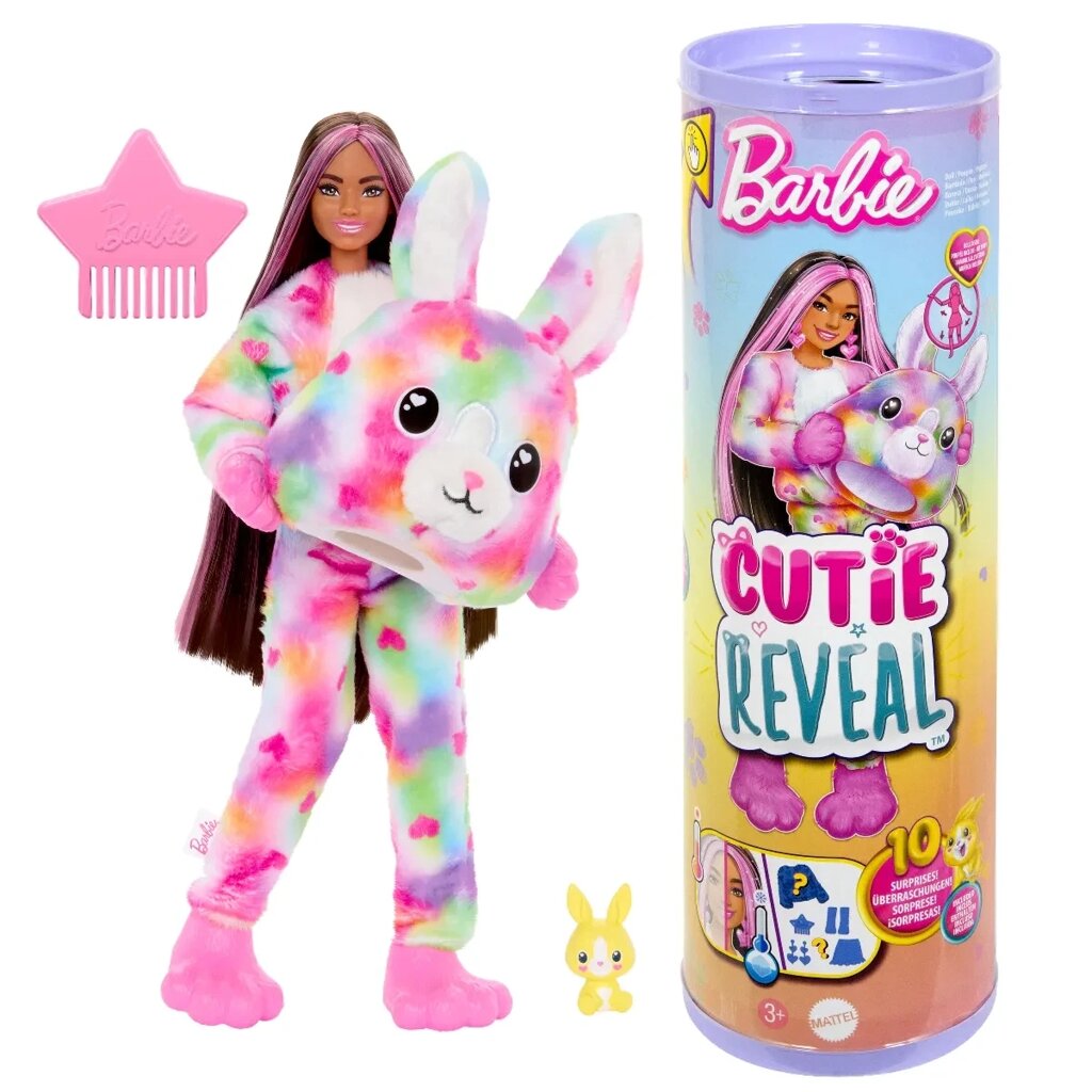 Barbie: Cutie Reveal. Игровой набор Кролик от компании МИР ДОМА - фото 1