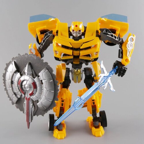 Changerobot: Робот-трансформер, желтый с щитом и мечом