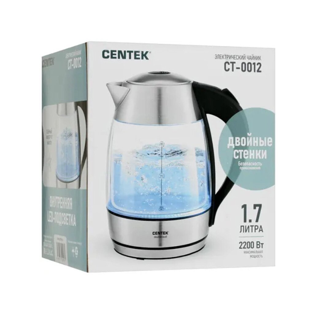 Чайник Centek CT-0012 стекло от компании МИР ДОМА - фото 1