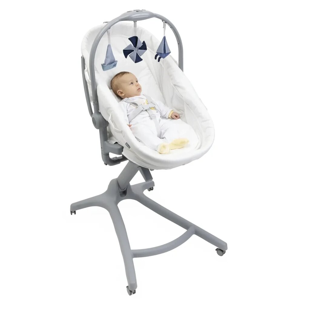 Chicco: Кроватка-стульчик Baby Hug Pro 5-в-1 White Cream от компании МИР ДОМА - фото 1