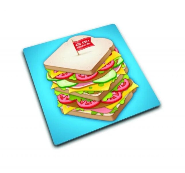 Доска разделочная стеклянная 30x30cm Sandwich (Joseph Joseph, Англия) от компании МИР ДОМА - фото 1