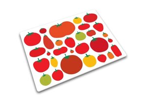 Доска разделочная стеклянная 40x30cm Mixed Tomatoes 90017 (Joseph Joseph, Англия)