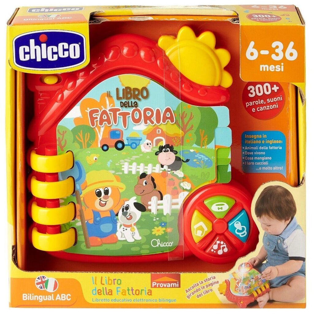 Игрушка-книжка Ферма ABC рус/англ 6м+ (Chicco, Италия) от компании МИР ДОМА - фото 1