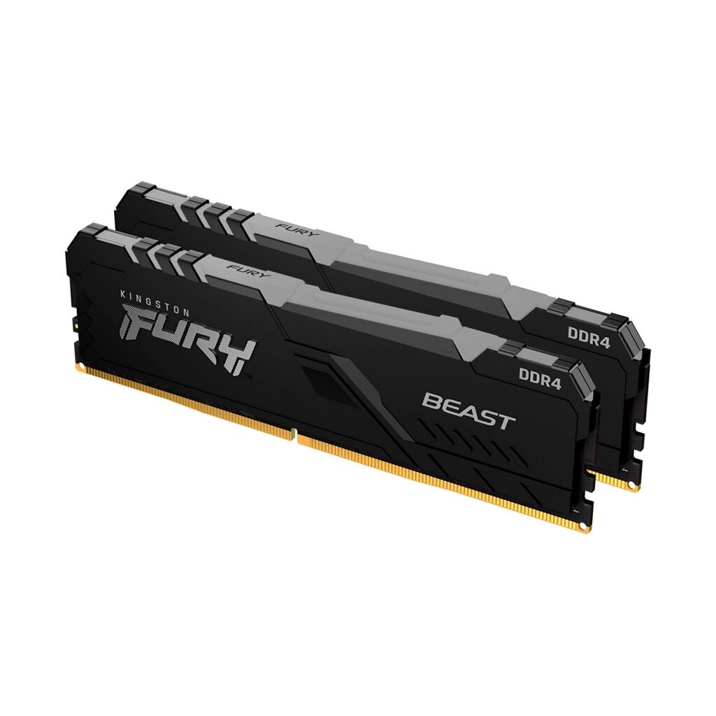 Комплект модулей памяти Kingston FURY Beast RGB KF426C16BBAK2/16 (Kit 2x8GB) 2666MHz (DDR4) от компании МИР ДОМА - фото 1