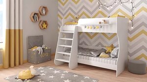 Кровать двухъярусная Polini kids Dream 1500, белый