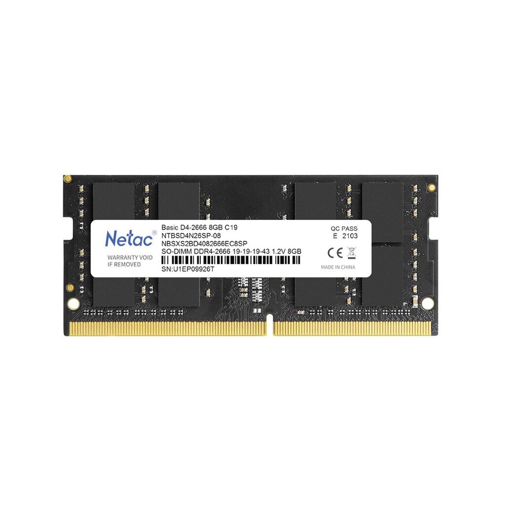 Модуль памяти для ноутбука Netac NTBSD4N32SP-08 DDR4 8GB от компании МИР ДОМА - фото 1