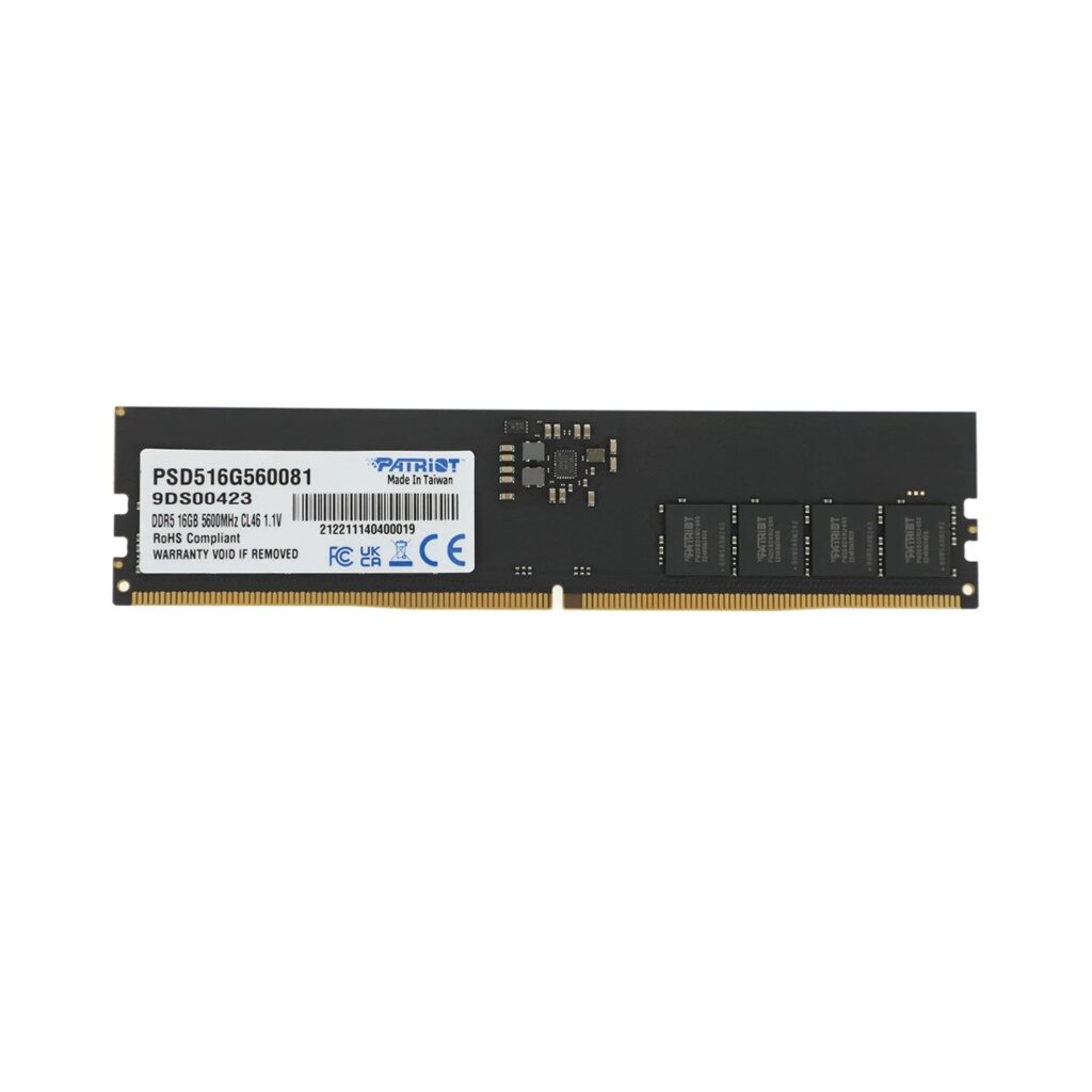 Модуль памяти Patriot SL PSD516G560081 DDR5 16GB от компании МИР ДОМА - фото 1