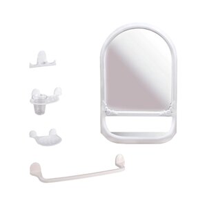 Набор для ванной комнаты "Аква"5 (белый) Альтернатива пласт