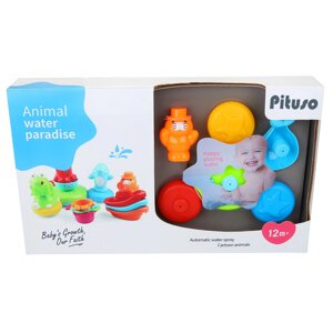 Набор игрушек для ванной "Забавные животные" 12мес+Pituso, Испания)