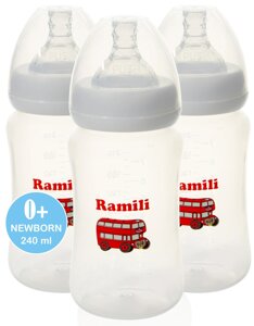 Набор из 3-х противоколиковых бутылочек 240MLX3 (240 мл. x3, 0+Ramili Baby, Великобритания)