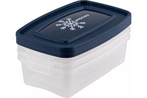 Набор контейнеров д/замораживания продуктов 3шт "Морозко" 0,7л прям., Полимербыт