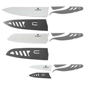 Набор ножей Blaumann BL-5022 grey, 3 ПР (Berlinger Haus, Венгрия)