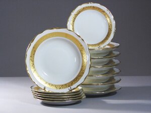 Набор тарелок 6 персон Лента матовая (Epiag Lofida, Чехия)