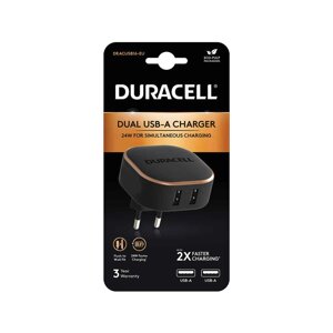 Универсальное зарядное устройство Duracell DRACUSB16-EU 24W 2хUSB-A