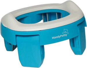 2 в 1 : Горшок дорожный + насадка на унитаз HandyPotty Голубой (Roxy Kids, Россия)