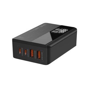 Универсальное зарядное устройство LDNIO A4808Q 65W 2*USB-C 2*USB Чёрный