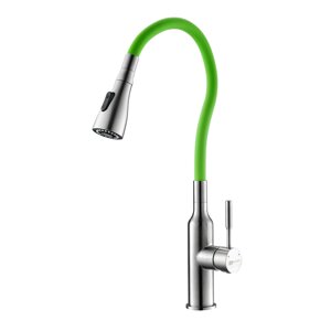 Смеситель Lemark Expert LM5082S-Green с гибким изливом