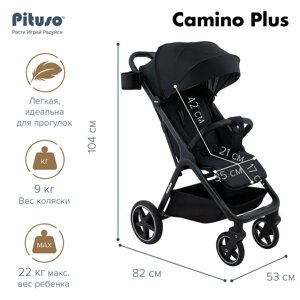 Прогулочная коляска Pituso Camino Plus Black
