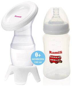 Ручной молокоотсос MC200 с бутылочкой 240ML (MC200240ML) (Ramili Baby, Великобритания)
