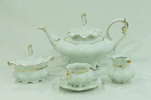 Сервиз чайный 6 персон 15 предм (Queens Crown, Чехия)