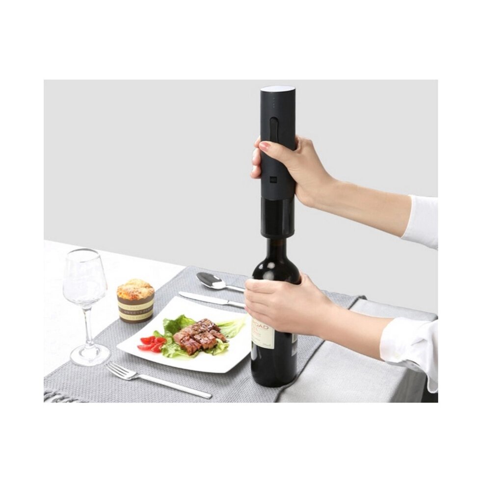 Штопор электрический Houhou Electric Wine Opener, чер. от компании МИР ДОМА - фото 1